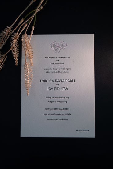 Daklea & Jay · Letterpress · Floral · 2019
