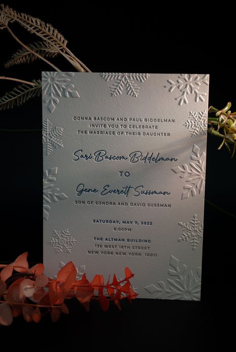 Sari & Gene · Letterpress snowflake · 2022